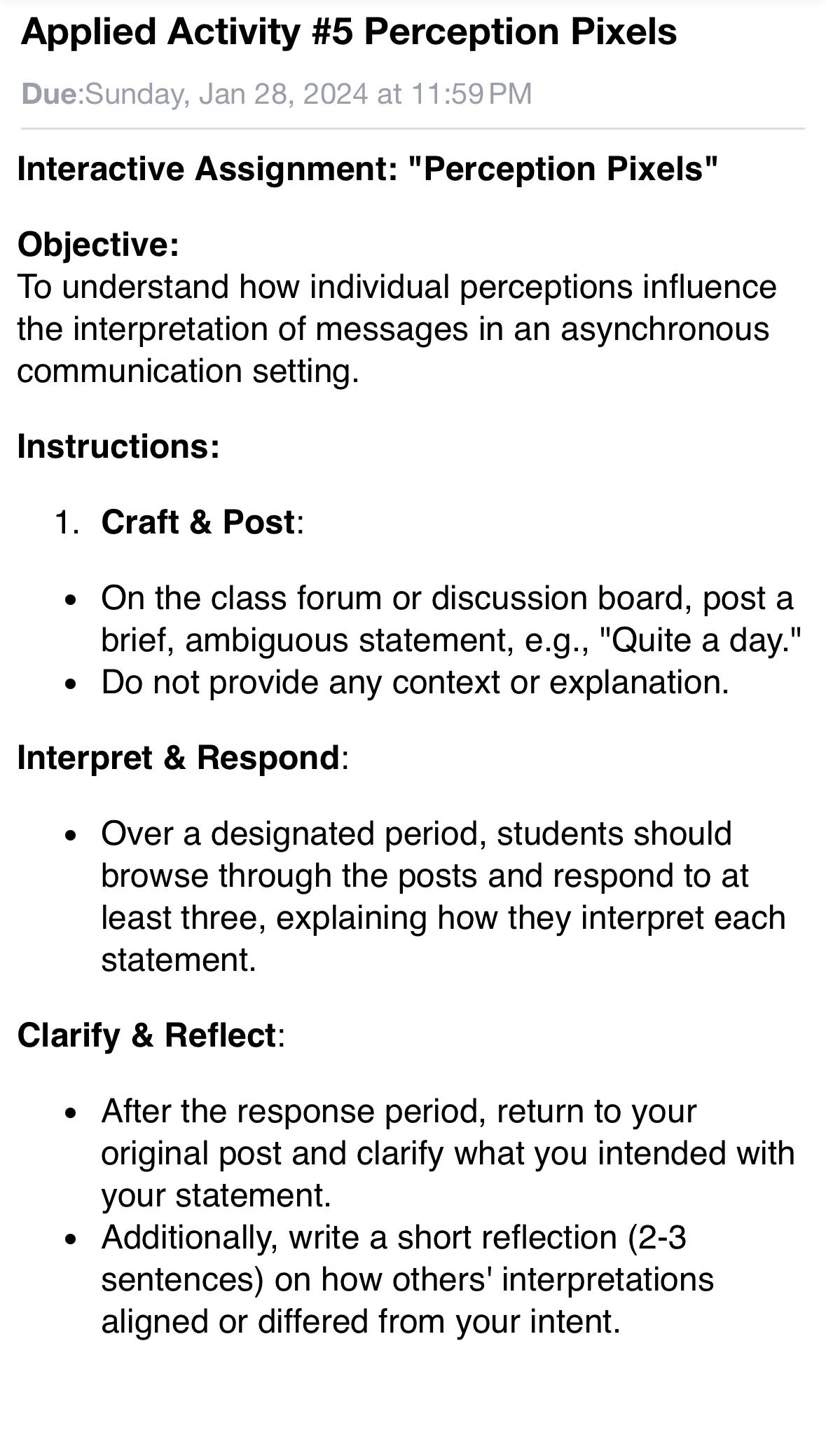  Applied Activity #5 Perception Pixels Due:Sunday, Jan 28,2024 at 11:59 PM
