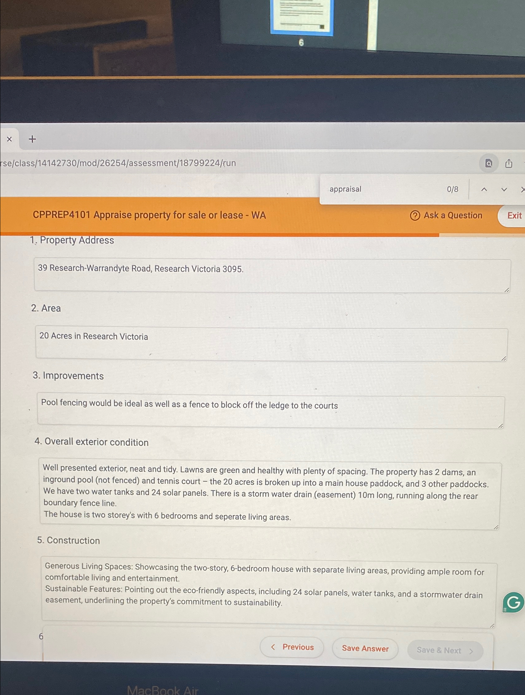  appraisal 08 CPPREP4101 Appraise property for sale or lease - WA