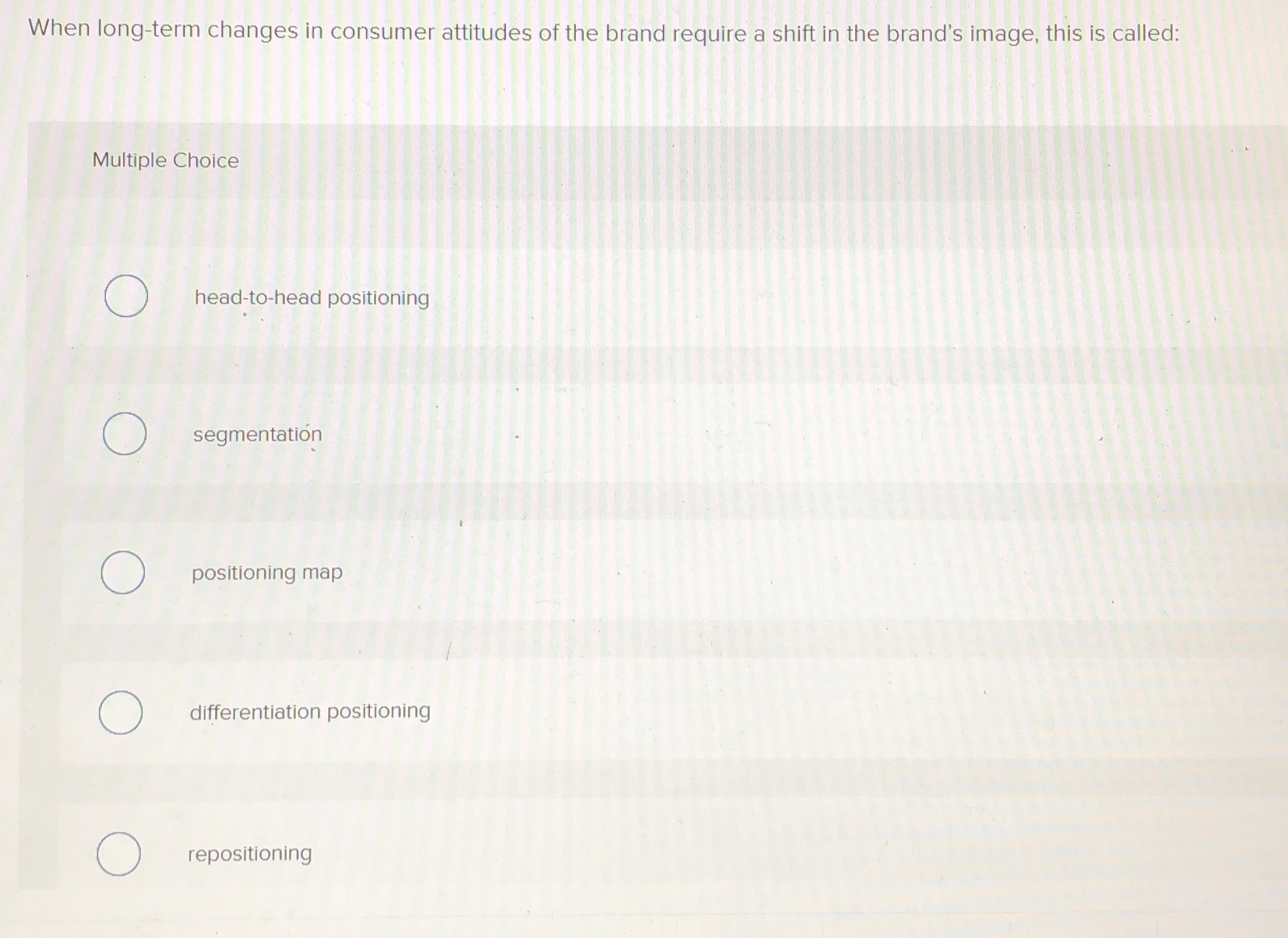  When long-term changes in consumer attitudes of the brand require a