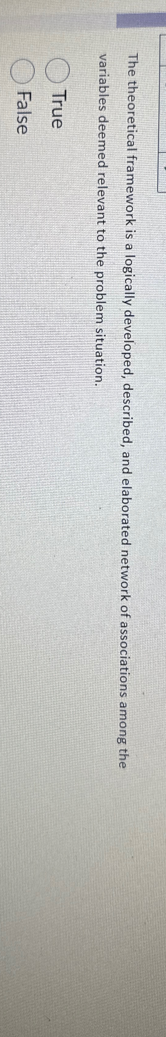  The theoretical framework is a logically developed, described, and elaborated network