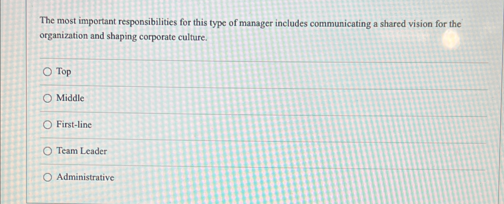  The most important responsibilities for this type of manager includes communicating
