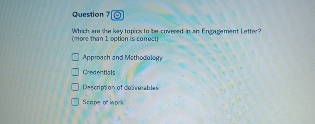  Question 7 Which are the key topics to be covered in