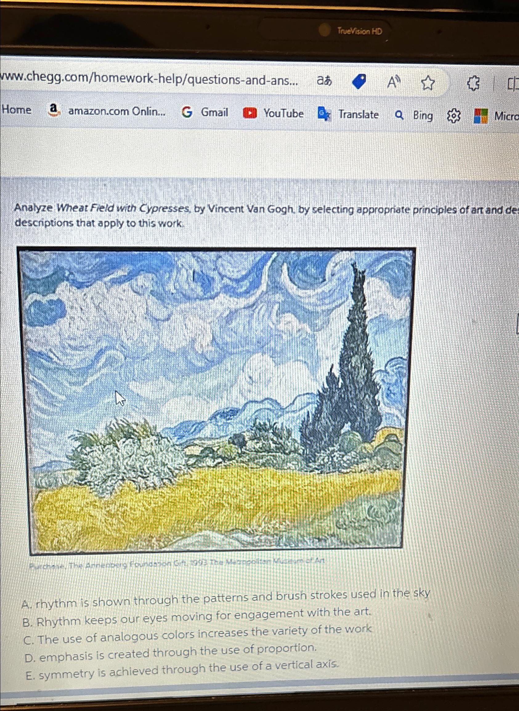  TrueVision HD ww.chegg.com/homework-help/questions-and-ans... A" Home a amazon.com Onlin... Gmail YouTube Q.