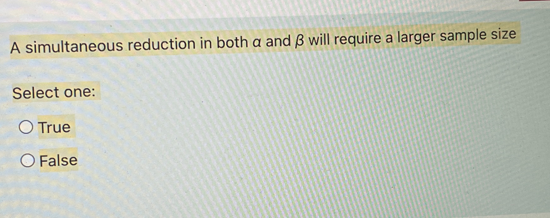  A simultaneous reduction in both and will require a larger sample