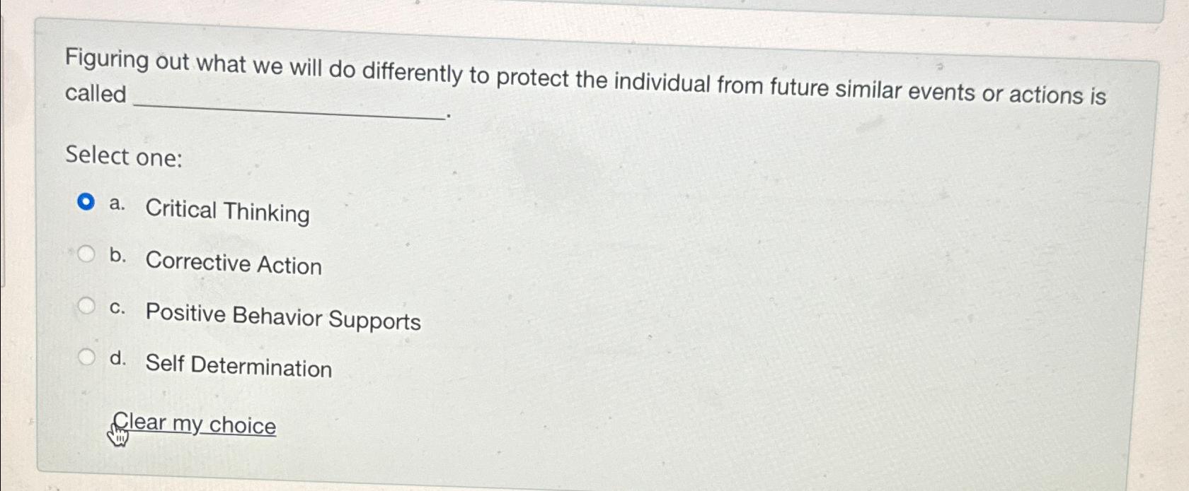  Figuring out what we will do differently to protect the individual