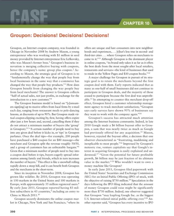  Read the case study. Compare the case study to a current