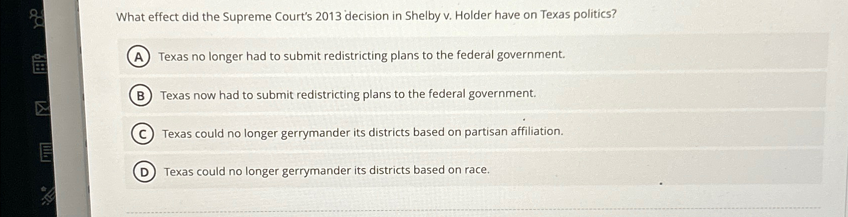  What effect did the Supreme Court's 2013 decision in Shelby v.