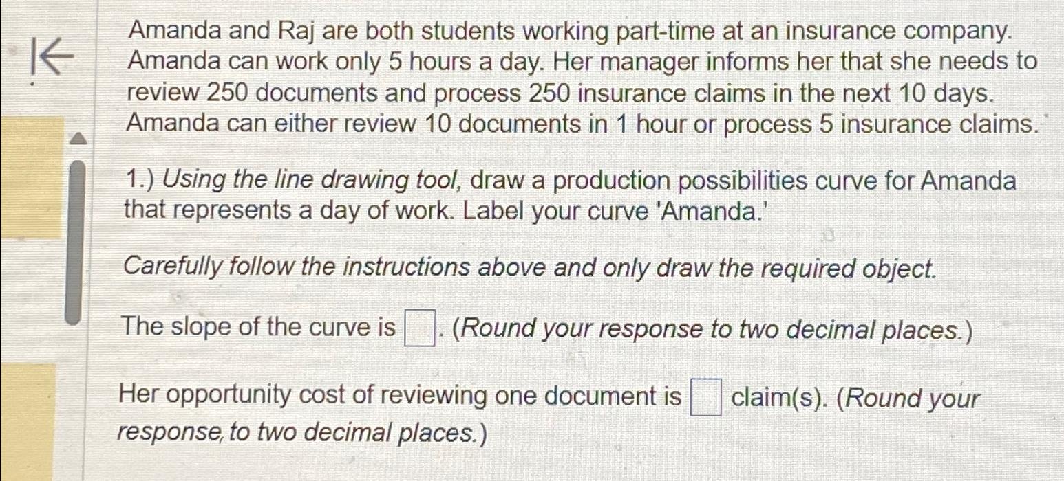  Amanda and Raj are both students working part-time at an insurance