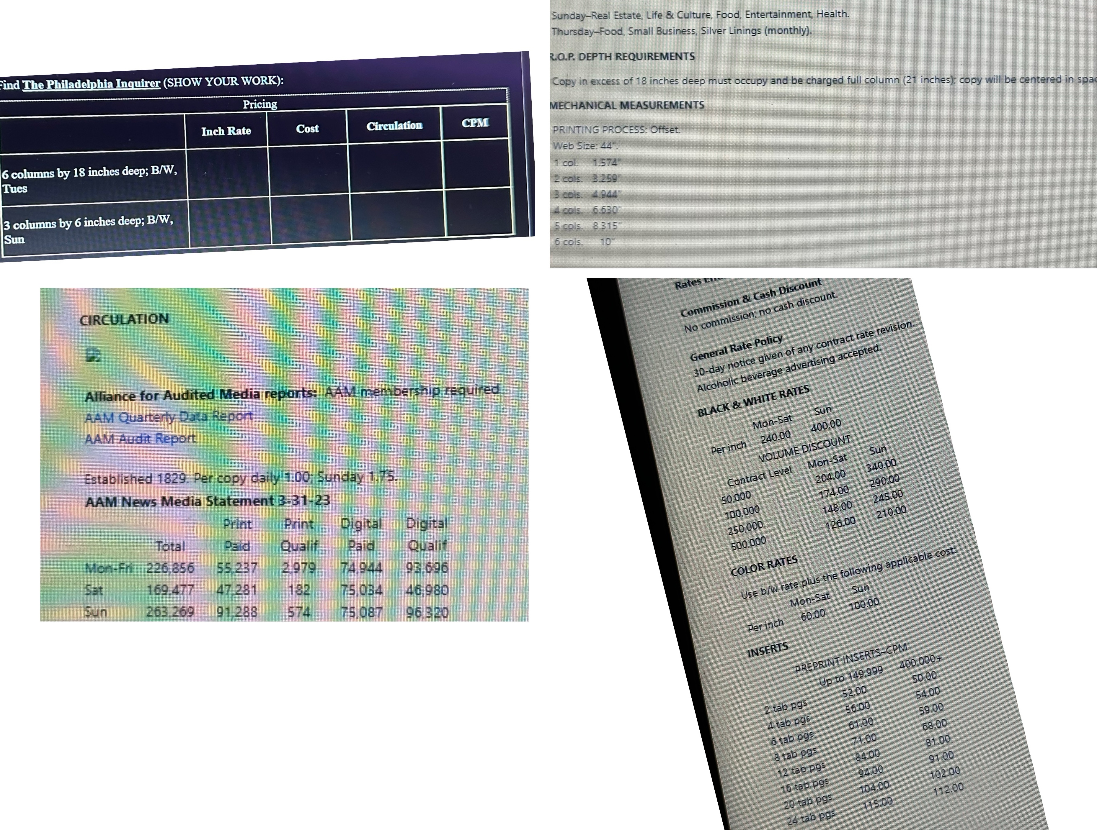  Please help me fill out the table on the top left