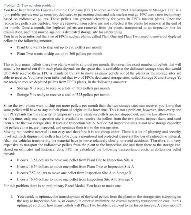  please solve this problsm in excel step by step Problem 2: