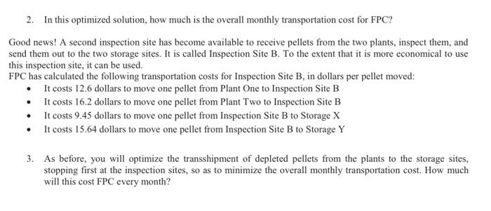 Two echelon problem You have been hired by Faraday Protonic Company (FPC)