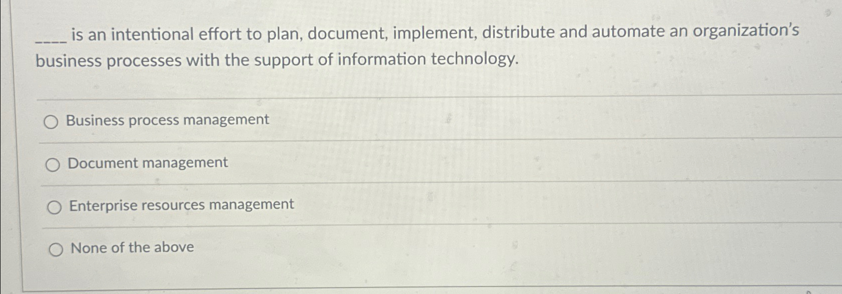  is an intentional effort to plan, document, implement, distribute and automate