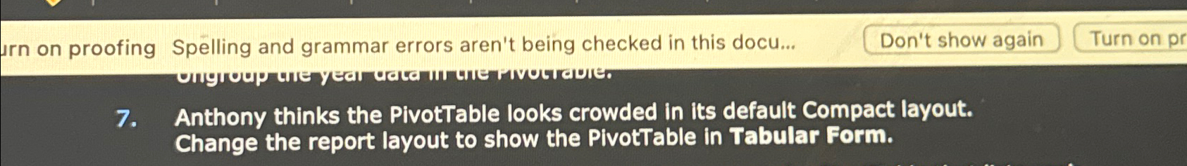 urn on proofing Spelling and grammar errors aren't being checked in