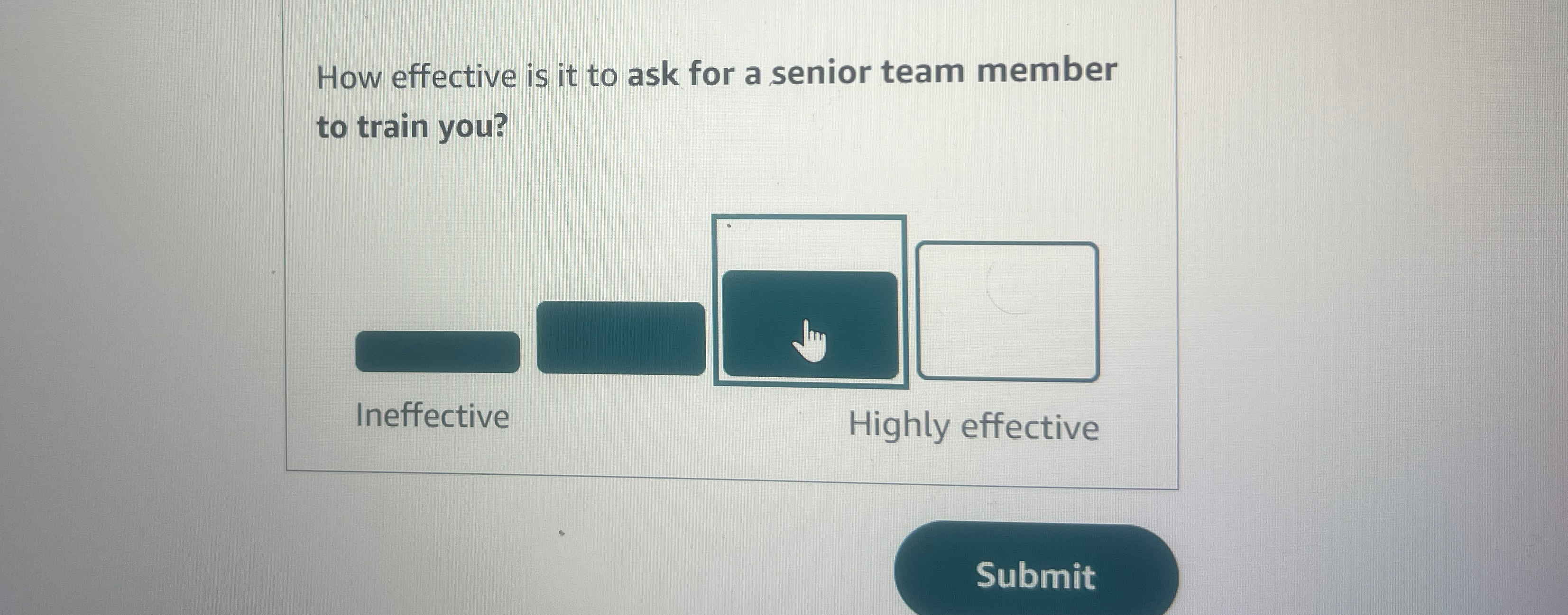  How effective is it to ask for a senior team member