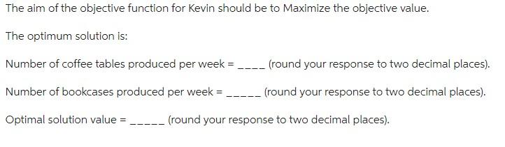 a profit of $9. Each bookcase yields a $15 profit. Watson's firm