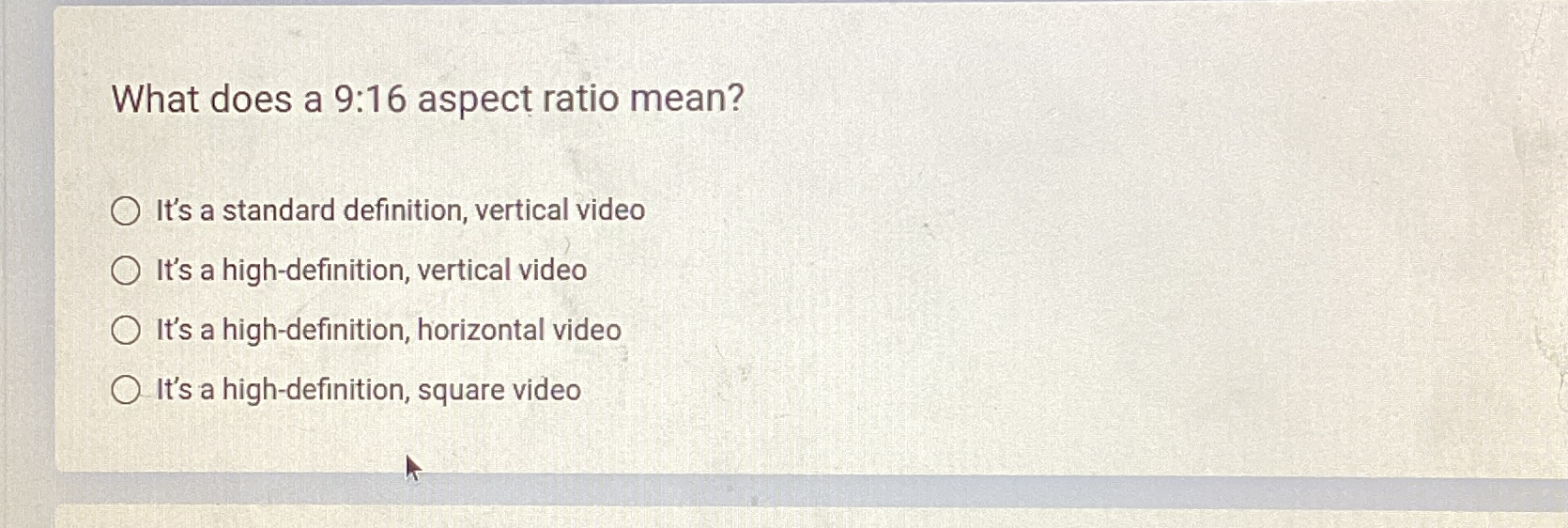  What does a 9:16 aspect ratio mean? It's a standard definition,