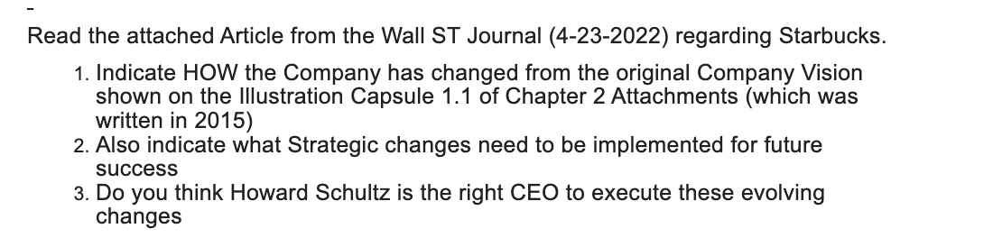 Read the attached Article from the Wall ST Journal (4-23-2022) regarding