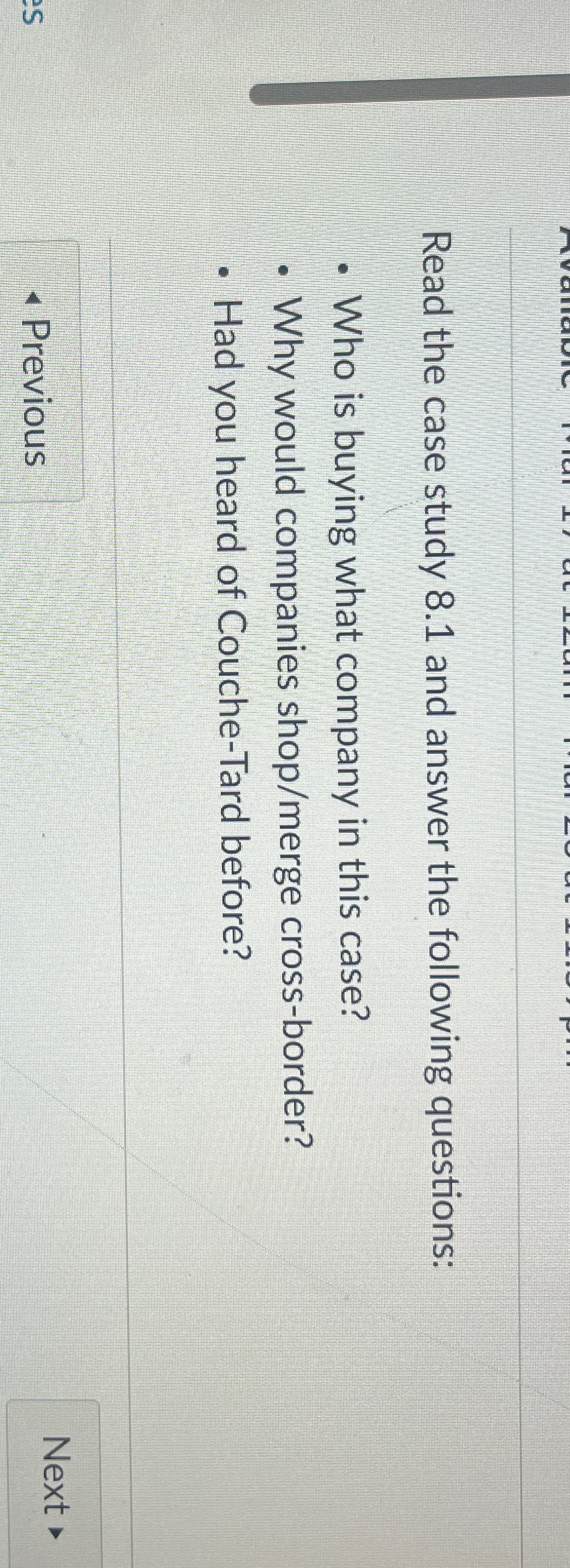  Read the case study 8.1 and answer the following questions: Who