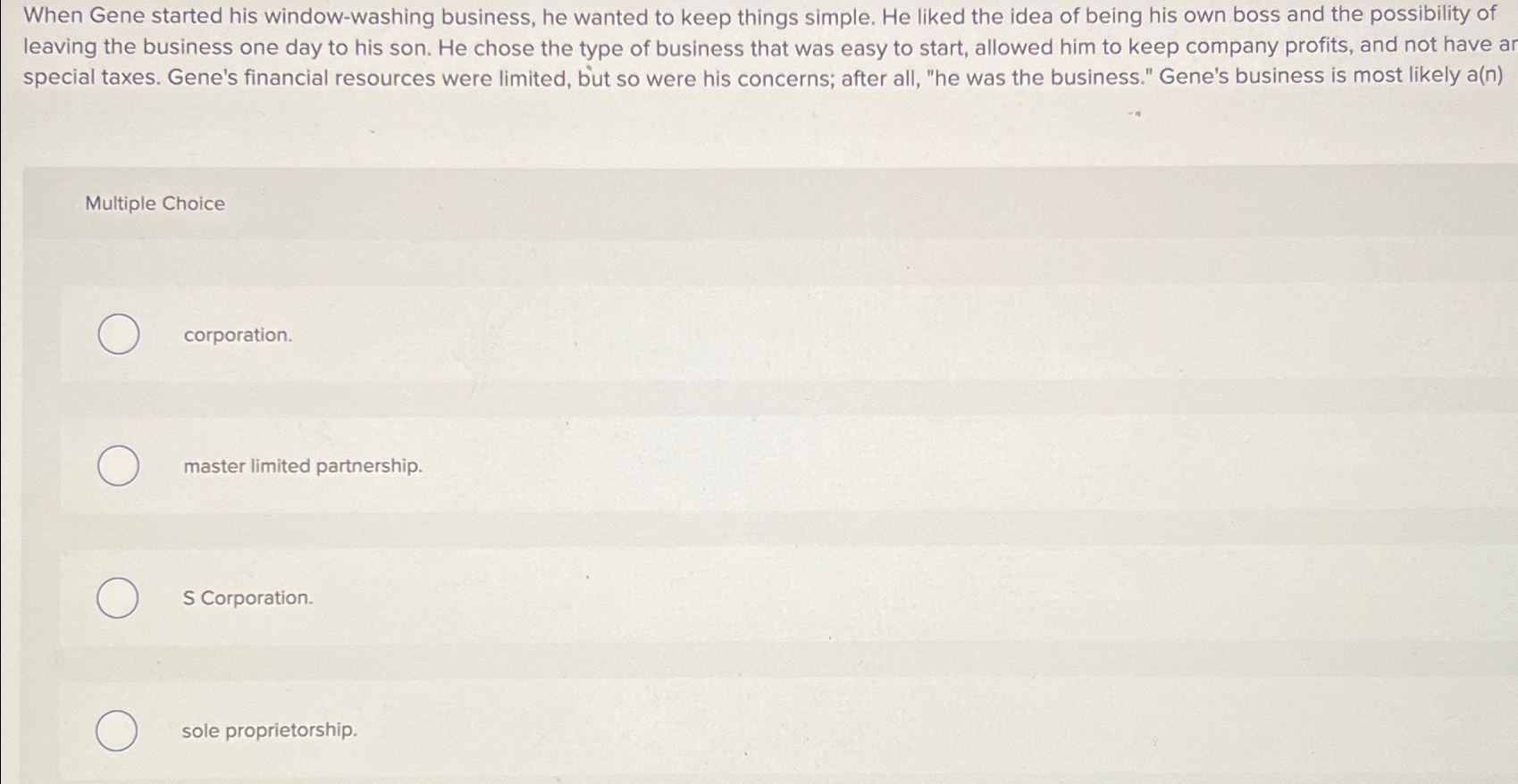  When Gene started his window-washing business, he wanted to keep things