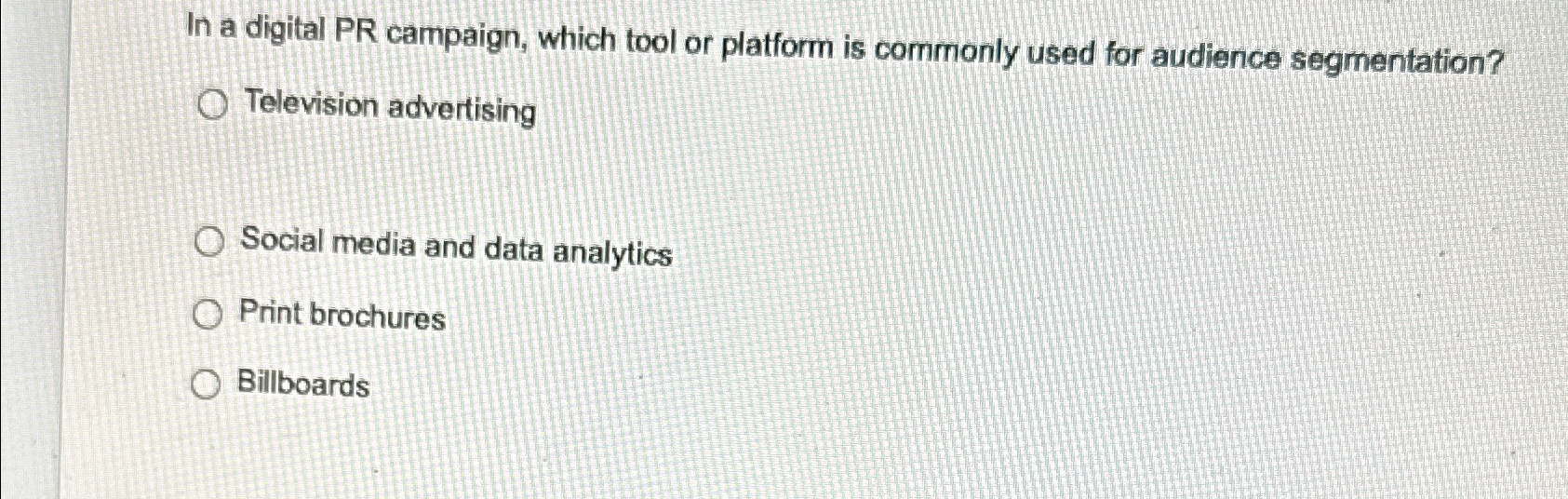  In a digital PR campaign, which tool or platform is commonly