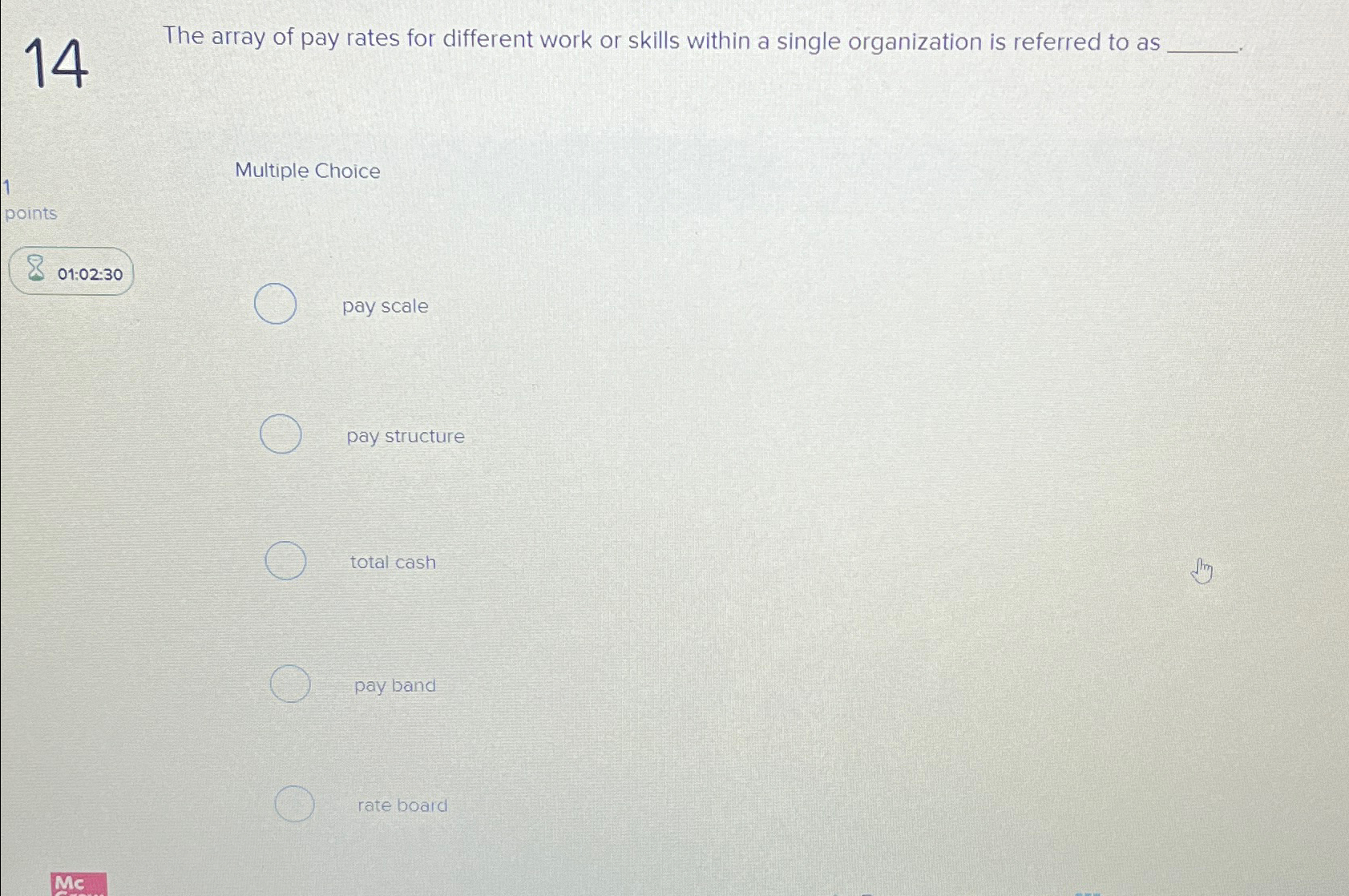 14 The array of pay rates for different work or skills