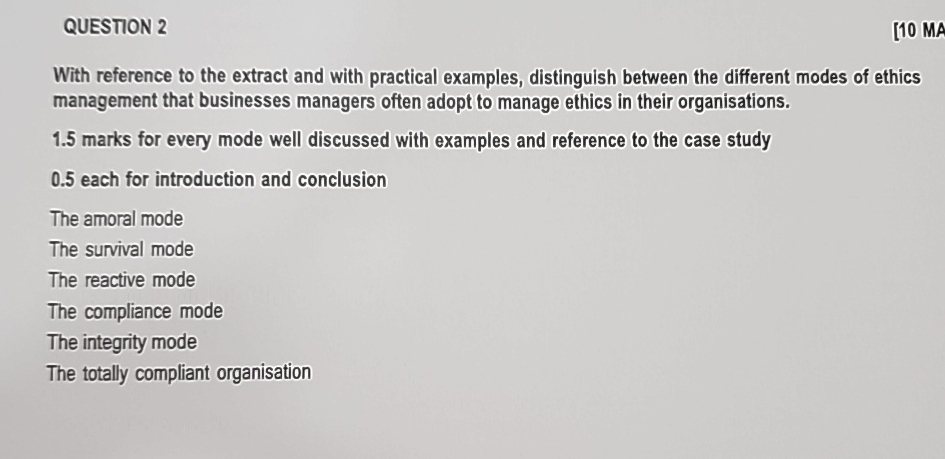  QUESTION 2 [10 MA With reference to the extract and with