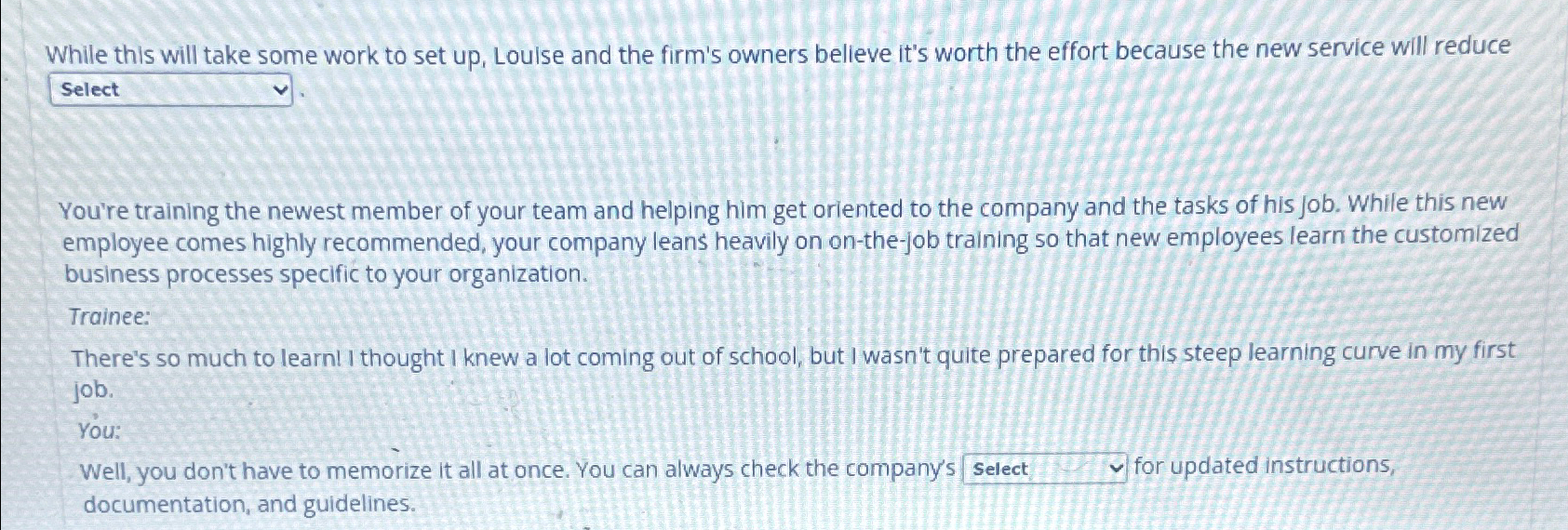  While this will take some work to set up, Loulse and