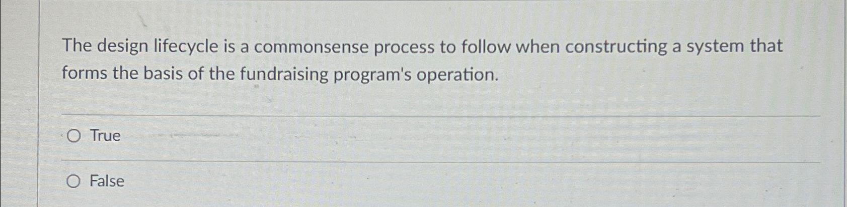  The design lifecycle is a commonsense process to follow when constructing