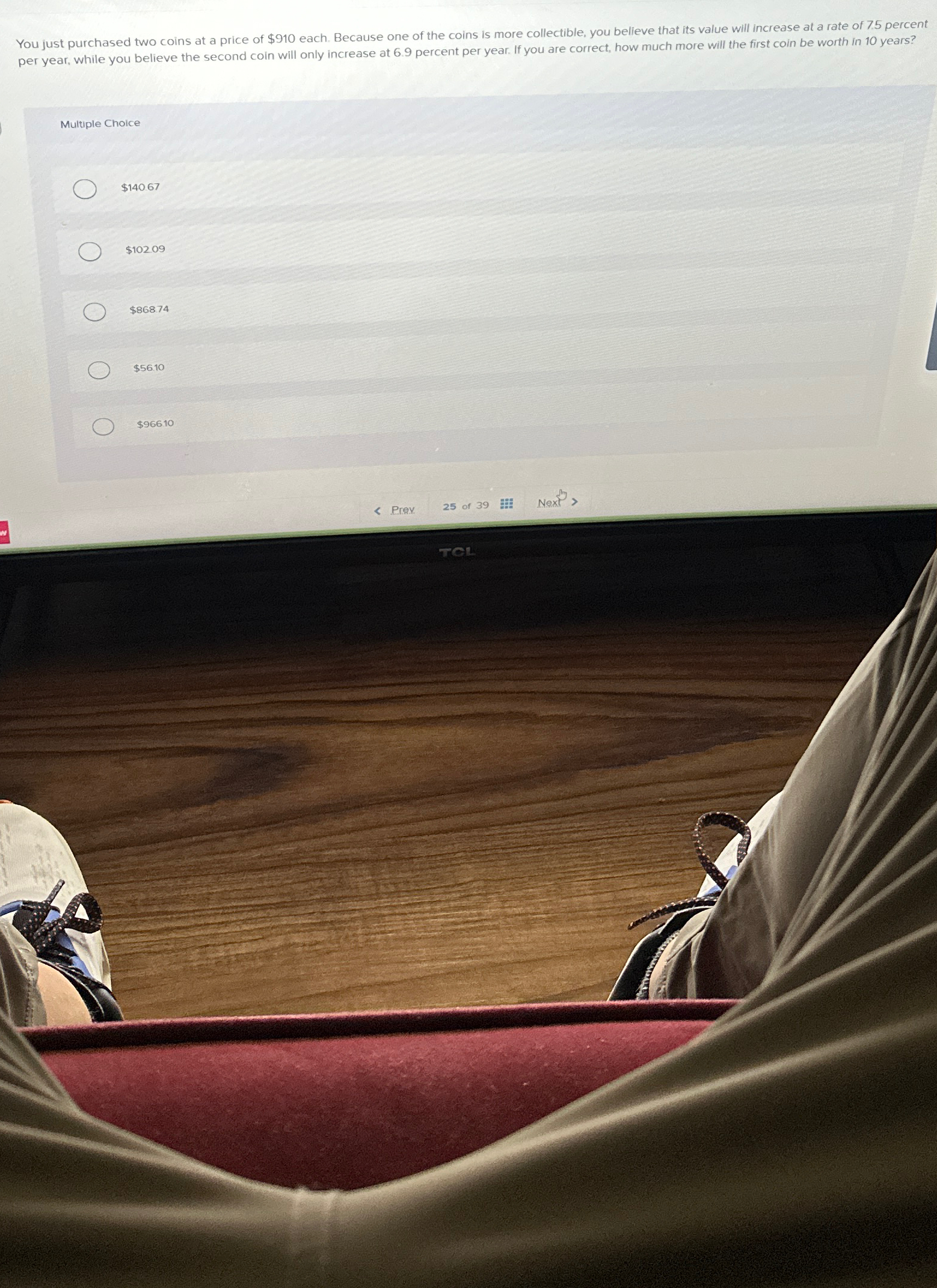  Multiple Choice $14067 $10209 $86874 $5610 $96610 