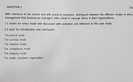  QUESTION 2 With reference to the extract and with practical examples,