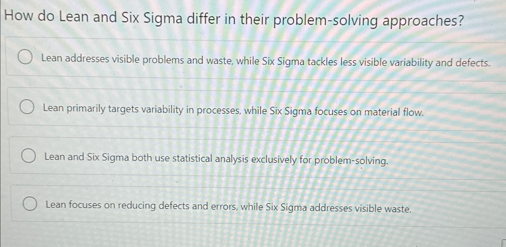  How do Lean and Six Sigma differ in their problem-solving approaches?
