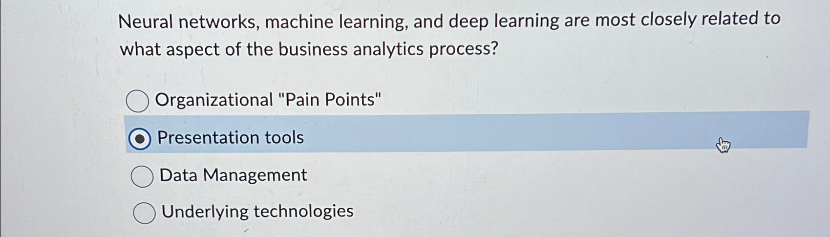  Neural networks, machine learning, and deep learning are most closely related
