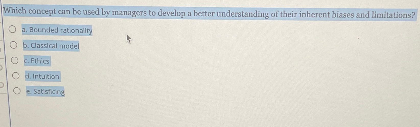  Which concept can be used by managers to develop a better