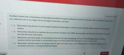  at a reference sile in our regian for an eoblogical hestoration