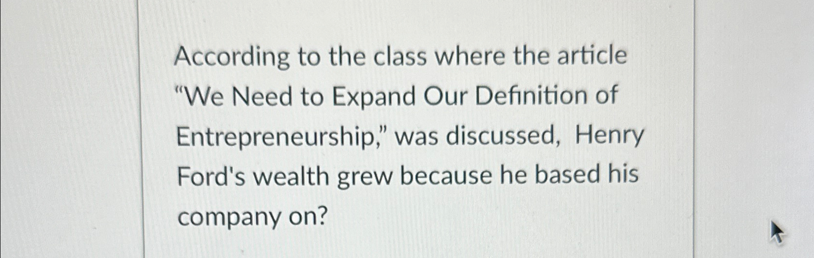  According to the class where the article "We Need to Expand