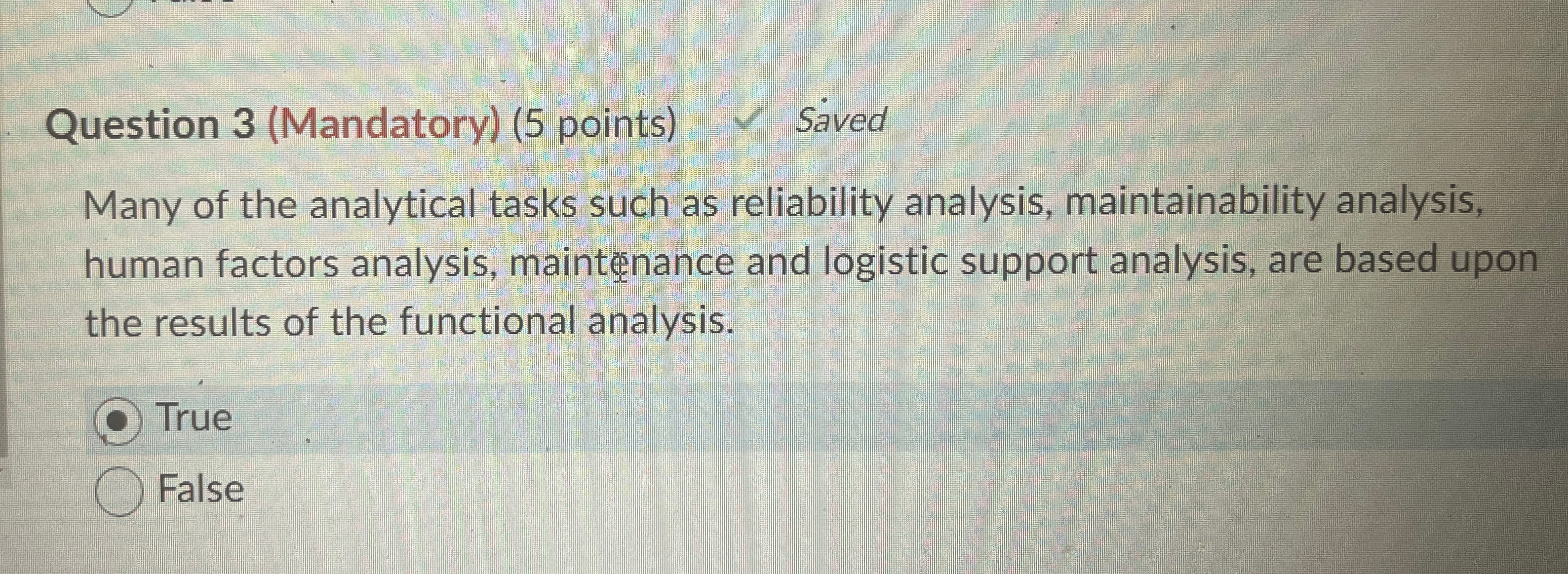  Question 3(Mandatory)(5 points) Sved Many of the analytical tasks such as