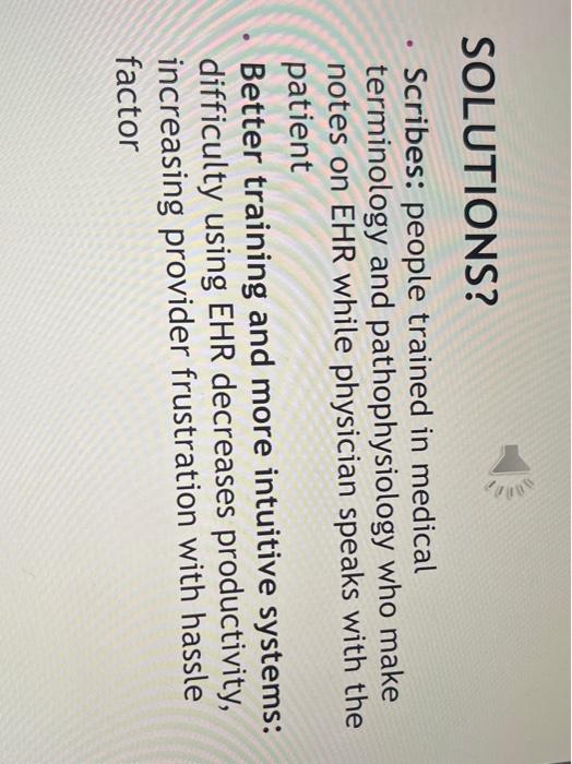 of EHRs, explain some of the problems and concerns of the EHR