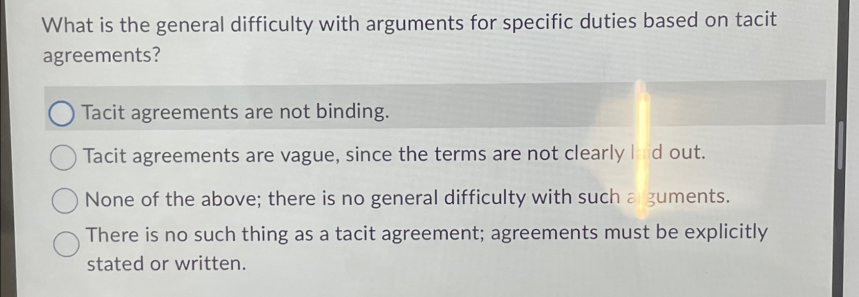  What is the general difficulty with arguments for specific duties based