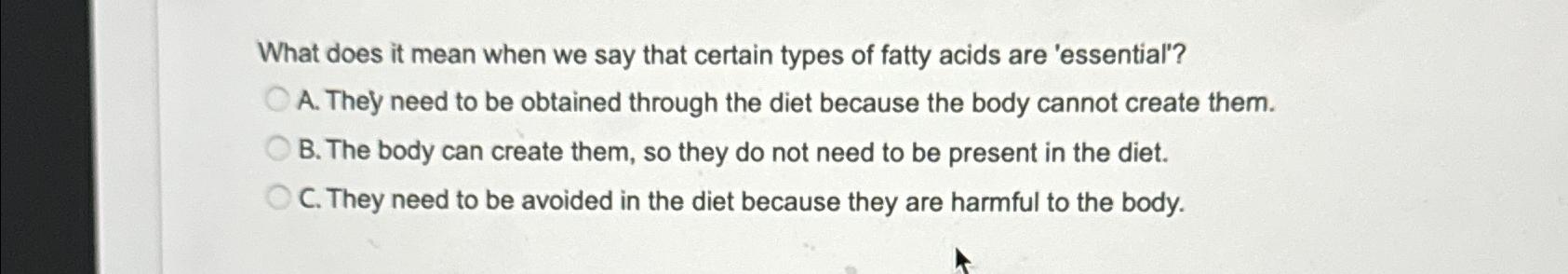  What does it mean when we say that certain types of