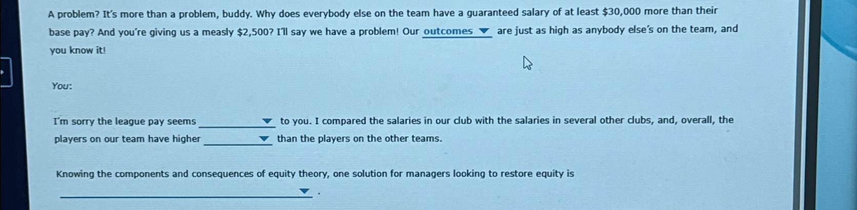  A problem? It's more than a problem, buddy. Why does everybody