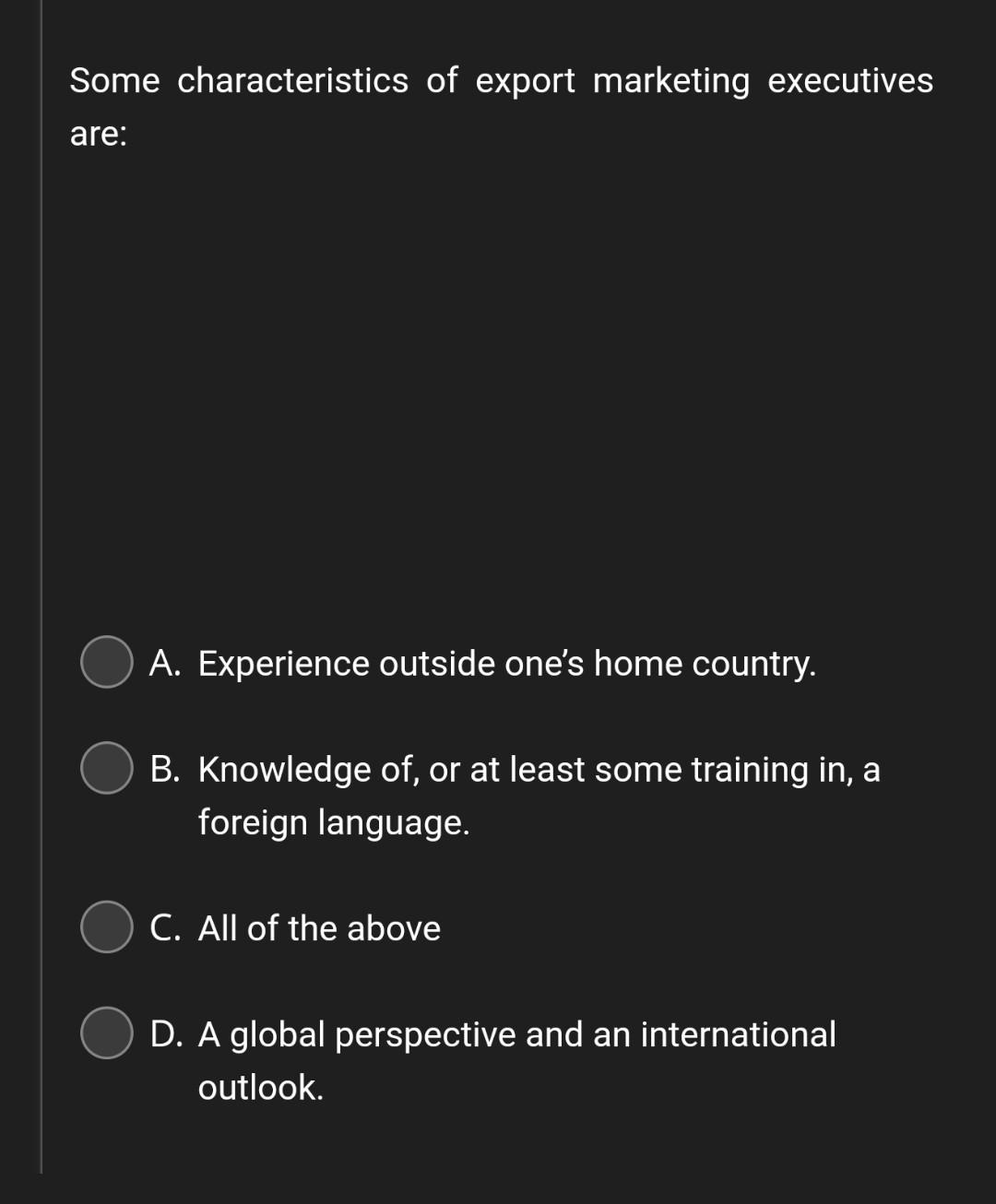 culture, consumer needs \& wants, and economic levels and structures. B. Differences