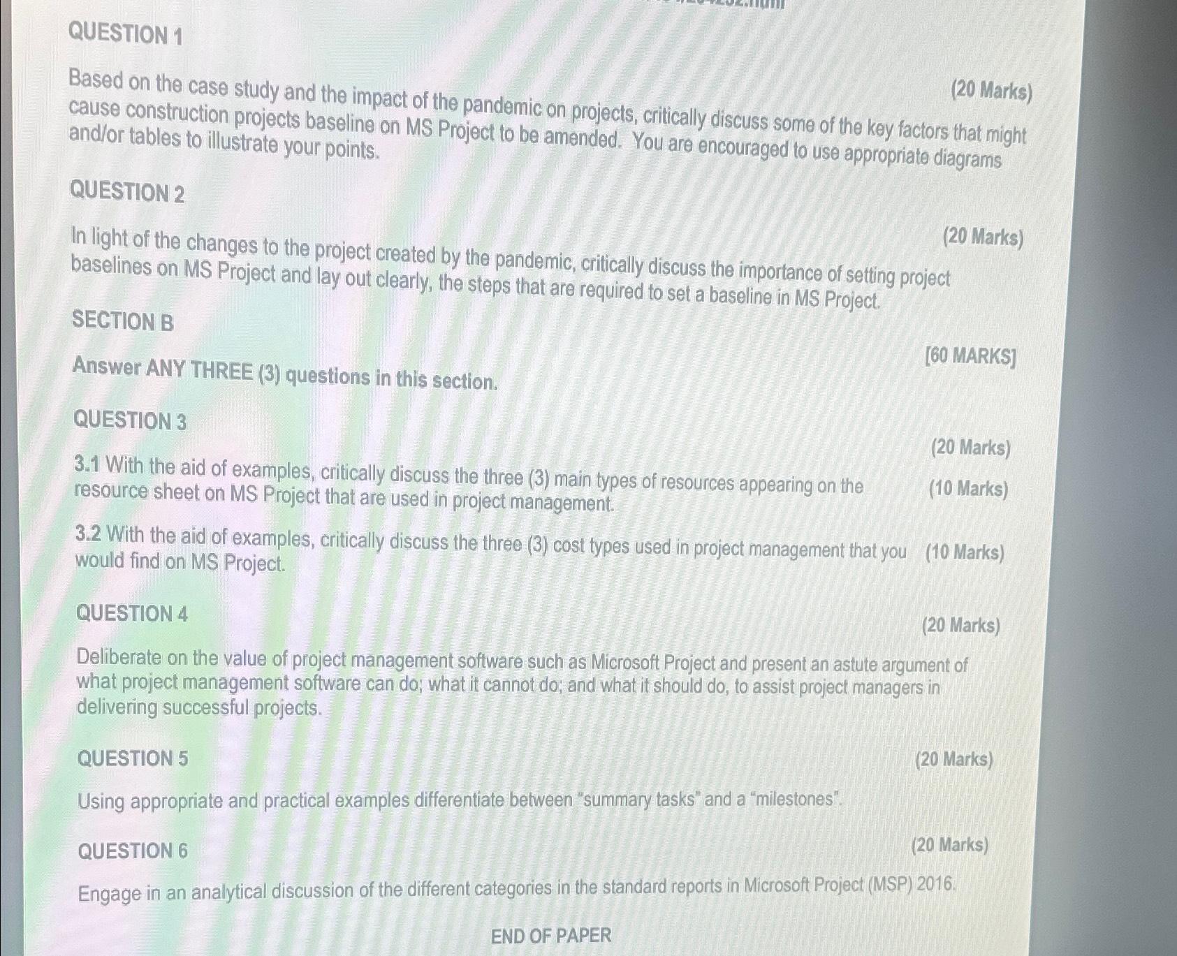  QUESTION 1 Based on the case study and the impact of