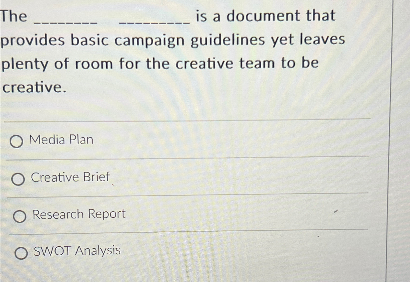  The is a document that provides basic campaign guidelines yet leaves