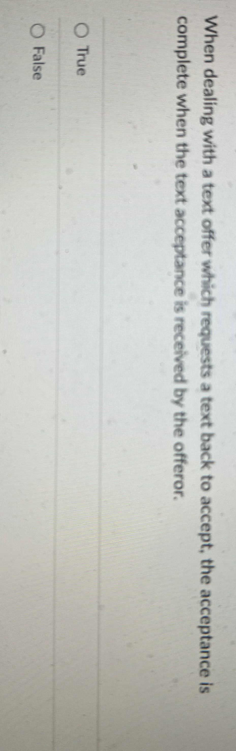  When dealing with a text offer which requests a text back