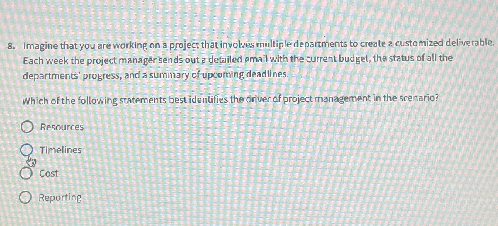  Imagine that you are working on a project that involves multiple