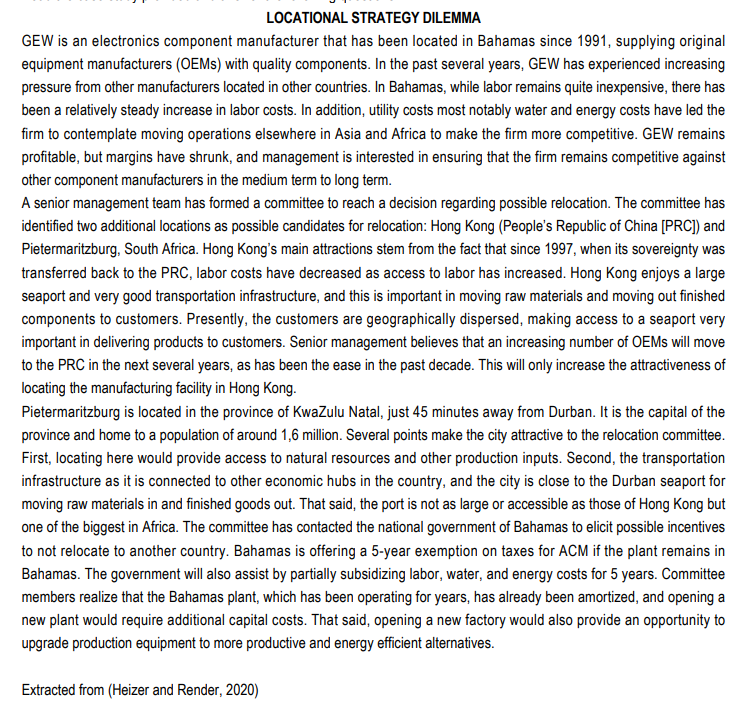  With reference to the case study provided, critically evaluate each potential