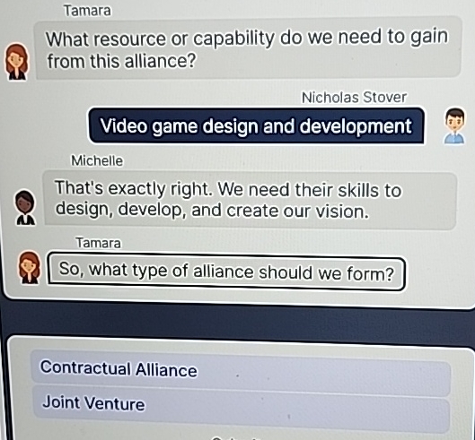  What resource or capability do we need to gain from this