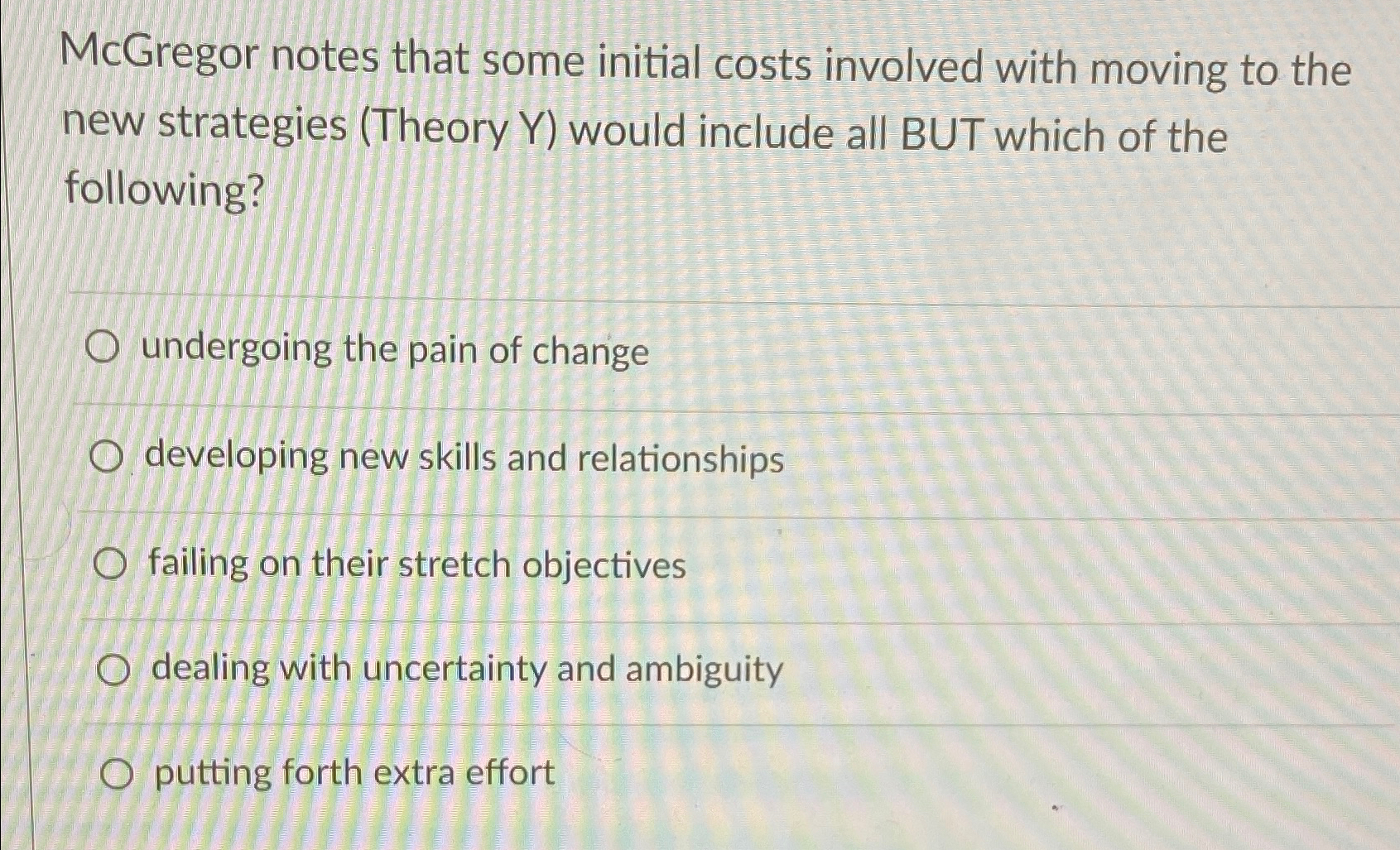  McGregor notes that some initial costs involved with moving to the