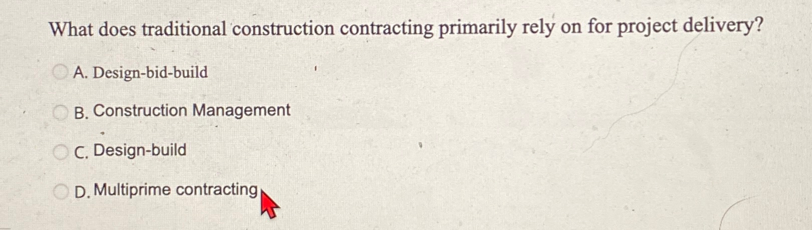  What does traditional construction contracting primarily rely on for project delivery?