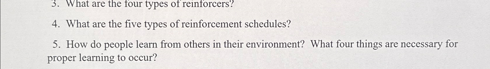  How do people learn from others in their environment? What four
